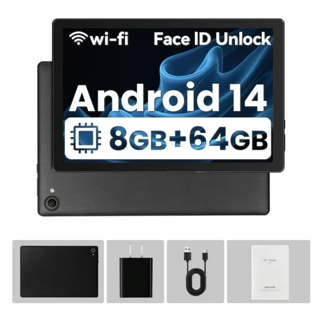 10.1inch Tablet 8GB RAM+64GB ROM (Expandable up to 1TB), WiFi